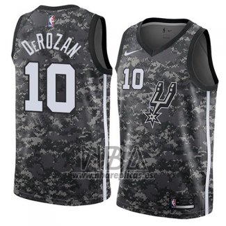 Camiseta San Antonio Spurs Demar DeRozan NO 10 Ciudad 2018-19 Gris