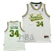 Camiseta Seattle SuperSonics Ray Allen NO 34 Historic Blanco