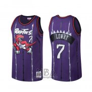 Camiseta Toronto Raptors Kyle Lowry Hardwood NO 7 Classics Violeta