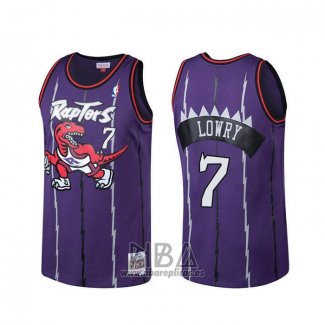 Camiseta Toronto Raptors Kyle Lowry Hardwood NO 7 Classics Violeta