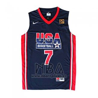 Camiseta USA 1992 Larry Bird NO 7 Negro