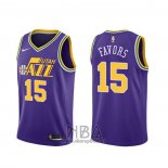 Camiseta Utah Jazz Derrick Favors Hardwood NO 15 Classics Violeta