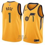 Camiseta Utah Jazz Derrick Rose NO 1 Statement 2018 Amarillo