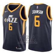 Camiseta Utah Jazz Joe Johnson NO 6 Icon 2017-18 Azul