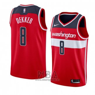 Camiseta Washington Wizards Sam Dekker NO 8 Icon 2018 Rojo