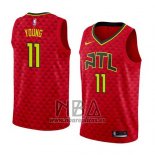 Camiseta Atlanta Hawks Trae Young NO 11 Statement 2017-18 Rojo