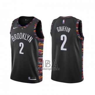 Camiseta Brooklyn Nets Blake Griffin NO 2 Ciudad Negro