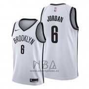 Camiseta Brooklyn Nets Deandre Jordan NO 8 Association Blanco