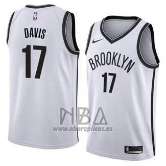 Camiseta Brooklyn Nets Ed Davis NO 17 Association 2018 Blanco