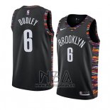 Camiseta Brooklyn Nets Jarojo Dudley NO 6 Ciudad 2018-19 Negro