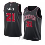 Camiseta Chicago Bulls Kaiser Gates NO 21 Statement 2018 Negro