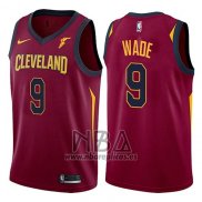 Camiseta Cleveland Cavaliers Dwyane Wade NO 9 2017-18 Rojo