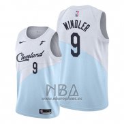 Camiseta Cleveland Cavaliers Dylan Windler NO 9 Earned 2019-20 Azul