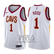 Camiseta Cleveland Cavaliers Rodney Hood NO 1 Association 2017-18 Blanco