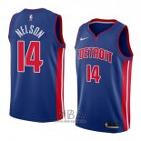 Camiseta Detroit Pistons Jameer Nelson NO 14 Icon 2018 Azul