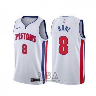 Camiseta Detroit Pistons Jordan Bone NO 8 Association Blanco