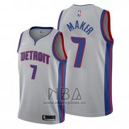 Camiseta Detroit Pistons Thon Maker NO 7 Statement Gris