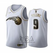 Camiseta Golden Edition Orlando Magic Nikola Vucevic NO 9 2019-20 Blanco