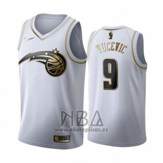 Camiseta Golden Edition Orlando Magic Nikola Vucevic NO 9 2019-20 Blanco