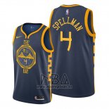 Camiseta Golden State Warriors Omari Spellman NO 4 Ciudad Azul