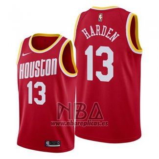 Camiseta Houston Rockets James Harden NO 13 Hardwood Classics 2019 Rojo