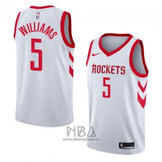 Camiseta Houston Rockets Troy Williams NO 5 Association 2018 Blanco