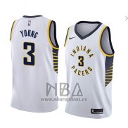 Camiseta Indiana Pacers Joe Young NO 3 Association 2018 Blanco