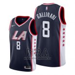 Camiseta Los Angeles Clippers Danilo Gallinari NO 8 Ciudad 2019 Azul