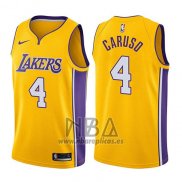 Camiseta Los Angeles Lakers Alex Caruso NO 4 Icon 2017-18 Oro