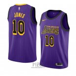 Camiseta Los Angeles Lakers Jemerrio Jones NO 10 Ciudad 2018-19 Violeta