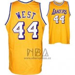 Camiseta Los Angeles Lakers Jerry West NO 44 Retro Amarillo