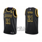 Camiseta Los Angeles Lakers Joel Ayayi NO 21 Mamba 2021-22 Negro