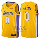 Camiseta Los Angeles Lakers Kyle Kuzma NO 0 2017-18 Amarillo