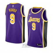 Camiseta Los Angeles Lakers Rajon Rondo NO 9 Statement 2018-19 Violeta