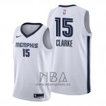 Camiseta Memphis Grizzlies Brandon Clarke NO 15 Association Blanco