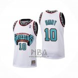 Camiseta Memphis Grizzlies Mike Bibby NO 10 Historic Retro Blanco