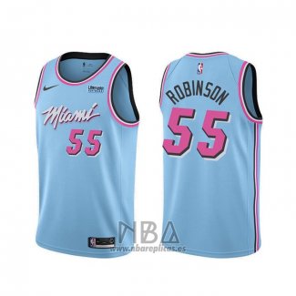 Camiseta Miami Heat Duncan Robinson NO 55 Ciudad Azul