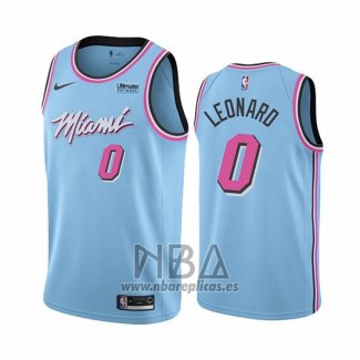 Camiseta Miami Heat Meyers Leonard NO 0 Ciudad Azul