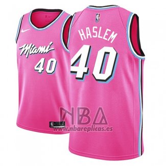 Camiseta Miami Heat Udonis Haslem NO 40 Earned 2018-19 Rosa