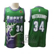 Camiseta Milwaukee Bucks Giannis Antetokounmpo NO 34 2019-20 Verde