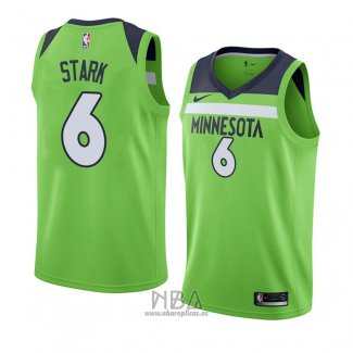 Camiseta Minnesota Timberwolves Jonathan Stark NO 6 Statement 2018 Verde