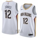 Camiseta New Orleans Pelicans Jalen Jones NO 12 Association 2018 Blanco