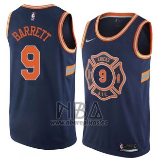 Camiseta New York Knicks R.j. Barrett NO 9 Ciudad 2019-20 Azul