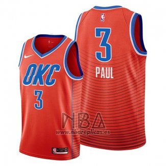 Camiseta Oklahoma City Thunder Chris Paul NO 3 Statement Naranja