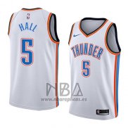 Camiseta Oklahoma City Thunder Devon Hall NO 5 Association 2018 Blanco