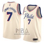 Camiseta Philadelphia 76ers Timothe Luwawu-Cabarrot NO 7 Ciudad 2018 Crema