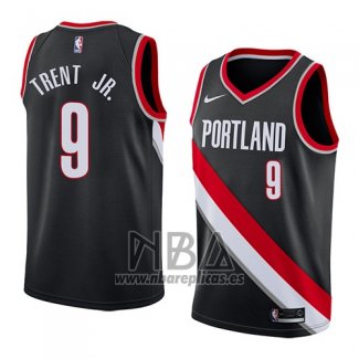 Camiseta Portland Trail Blazers Gary Trent Jr. NO 9 Icon 2018 Negro