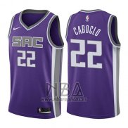 Camiseta Sacramento Kings Bruno Caboclo NO 22 Icon 2017-18 Violeta