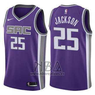 Camiseta Sacramento Kings Justin Jackson NO 25 Icon 2017-18 Violeta