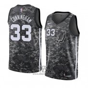 Camiseta San Antonio Spurs Dante Cunningham NO 33 Ciudad 2018 Gris